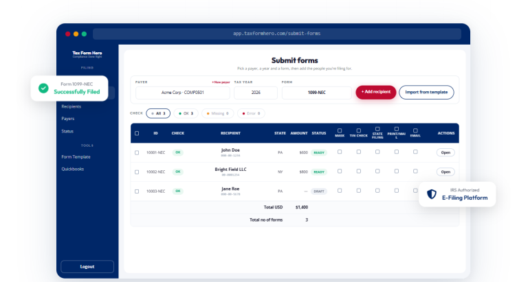 Streamline Your 1099 Reporting With Online Filing